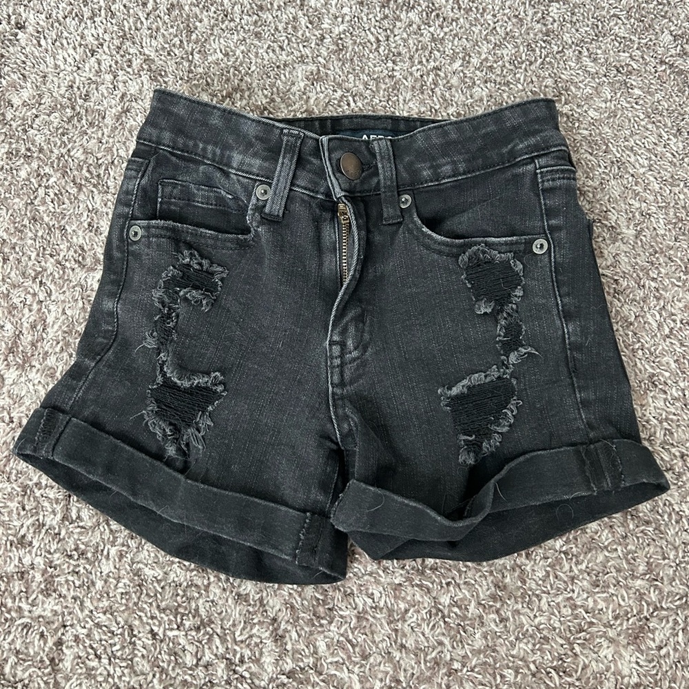 Aeropostale Black Denim Shorts